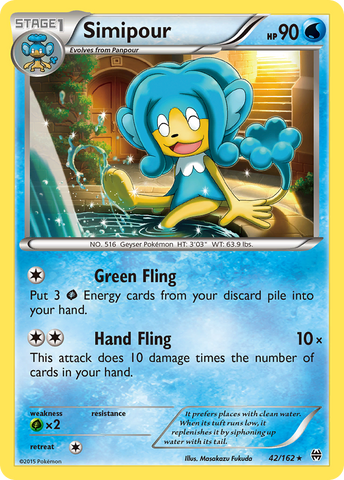 Simipour (42/162) [XY: BREAKthrough] - Comfy Hobbies