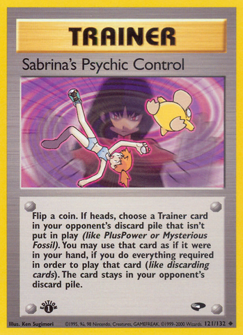 Sabrina's Psychic Control (121/132) [Gym Challenge 1st Edition] - Comfy Hobbies