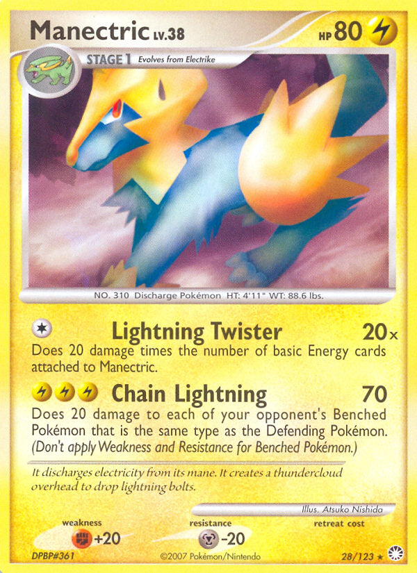 Manectric (28/123) [Diamond & Pearl: Mysterious Treasures] - Comfy Hobbies