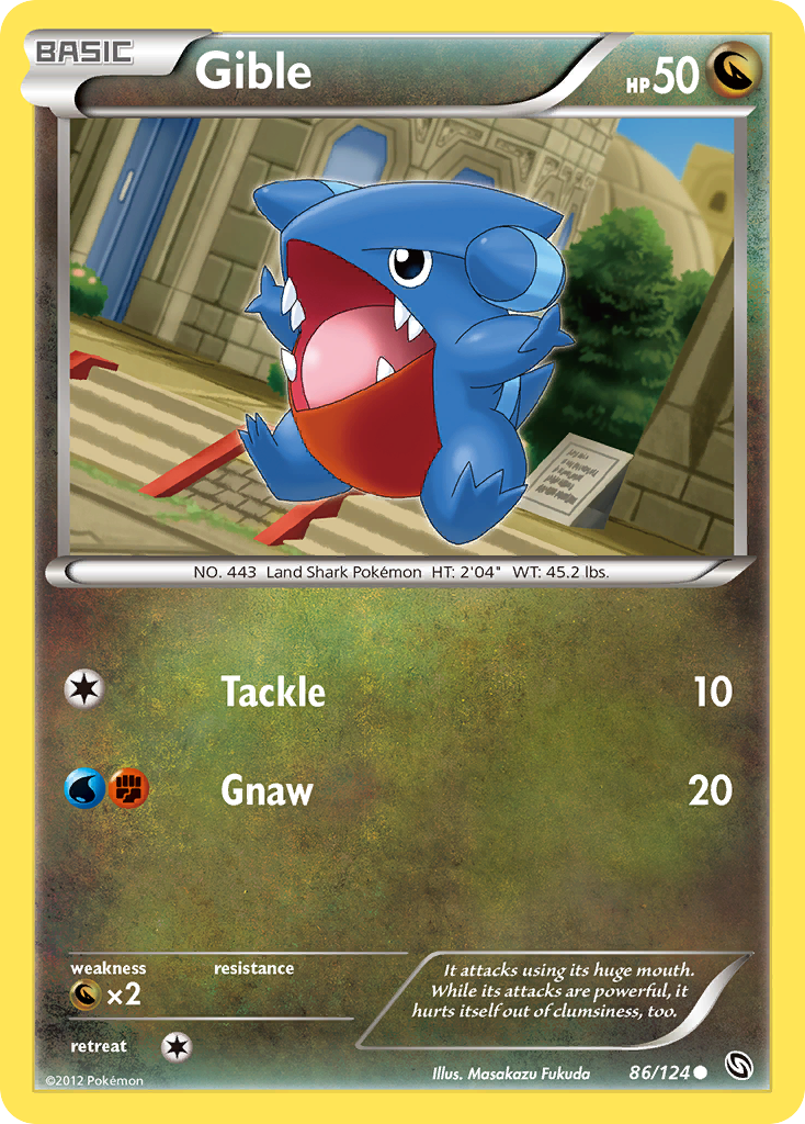 Gible (86/124) [Black & White: Dragons Exalted] - Comfy Hobbies