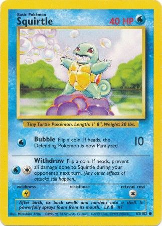 Squirtle (63/102) [Base Set Unlimited] - Comfy Hobbies