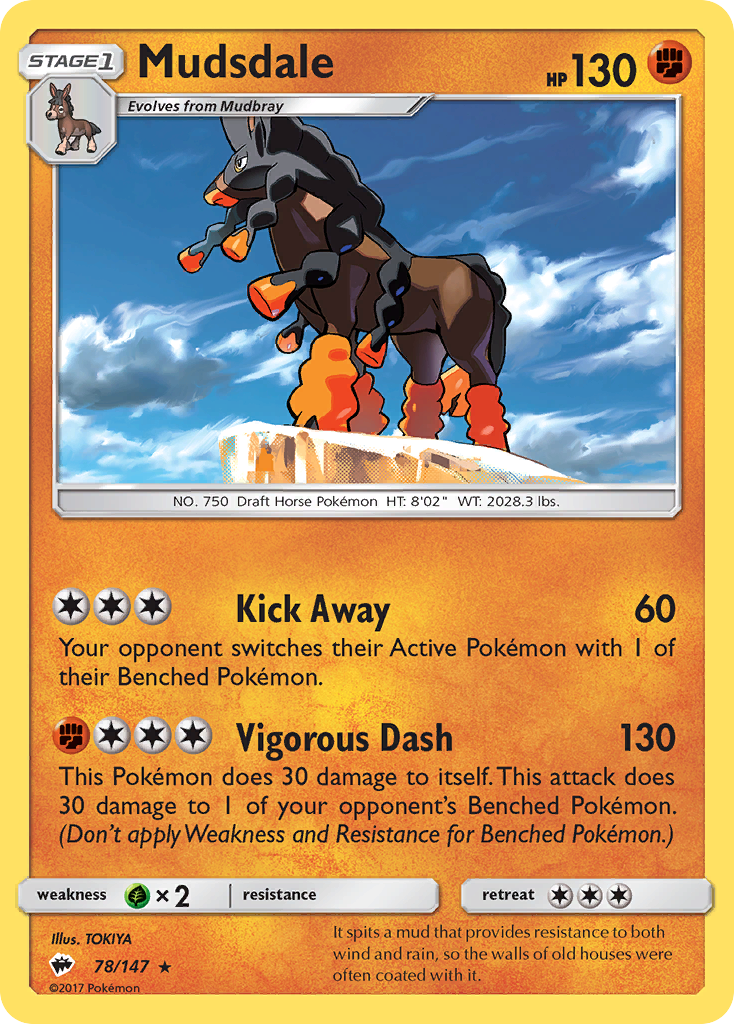 Mudsdale (78/147) [Sun & Moon: Burning Shadows] - Comfy Hobbies