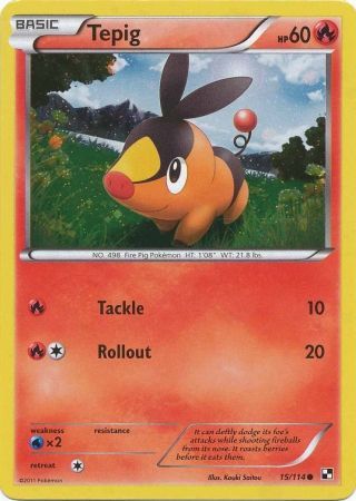 Tepig (15/114) (Cosmos Holo) [Black & White: Base Set] - Comfy Hobbies