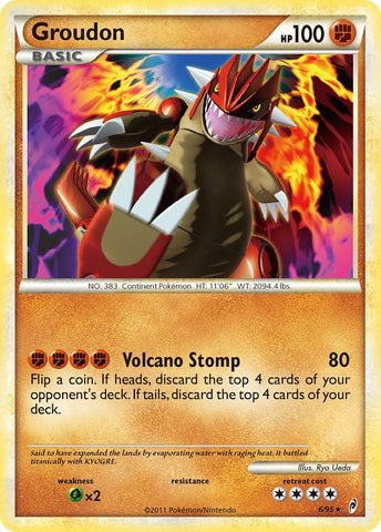 Groudon (6/95) (Theme Deck Exclusive) [HeartGold & SoulSilver: Call of Legends] - Comfy Hobbies