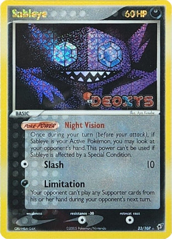 Sableye (23/107) (Stamped) [EX: Deoxys] - Comfy Hobbies