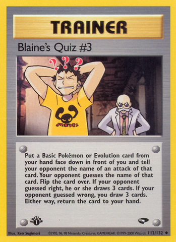 Blaine's Quiz #3 (112/132) [Gym Challenge 1st Edition] - Comfy Hobbies