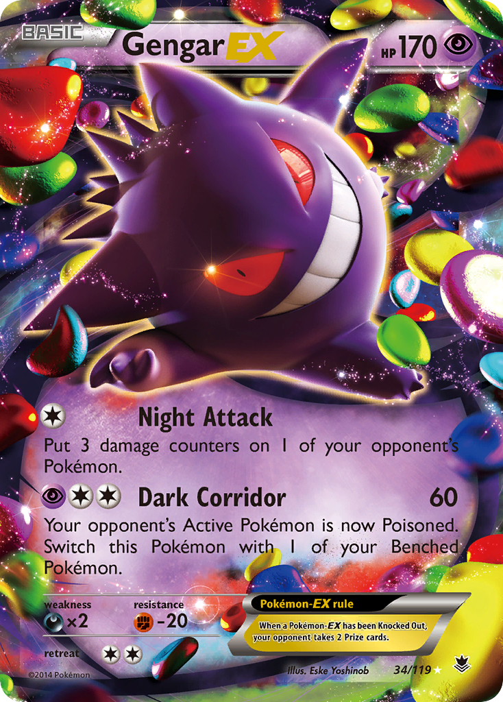 Gengar EX (34/119) [XY: Phantom Forces] - Comfy Hobbies