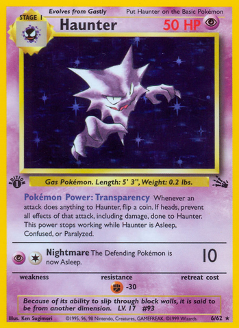 Haunter (6/62) [Fossil 1st Edition] - Comfy Hobbies