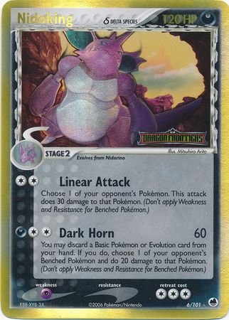 Nidoking (6/101) (Delta Species) (Stamped) [EX: Dragon Frontiers] - Comfy Hobbies