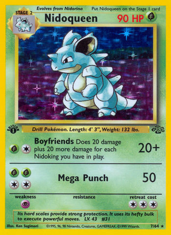 Nidoqueen (7/64) [Jungle 1st Edition] - Comfy Hobbies