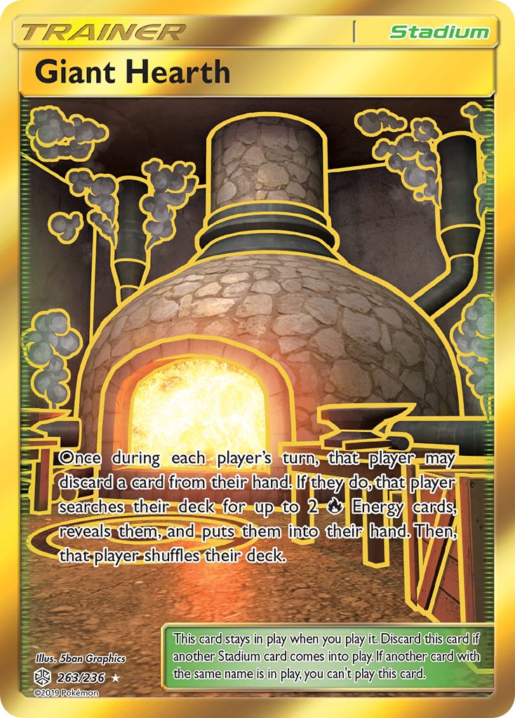 Giant Hearth (263/236) [Sun & Moon: Cosmic Eclipse] - Comfy Hobbies