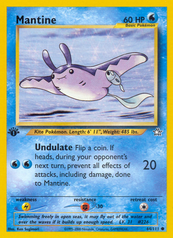 Mantine (64/111) [Neo Genesis 1st Edition] - Comfy Hobbies