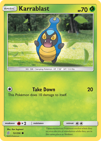Karrablast (12/236) [Sun & Moon: Unified Minds] - Comfy Hobbies