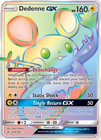 Dedenne GX (219/214) [Sun & Moon: Unbroken Bonds] - Comfy Hobbies