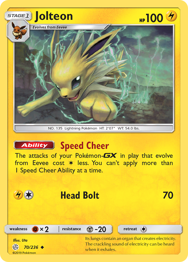 Jolteon (70/236) [Sun & Moon: Cosmic Eclipse] - Comfy Hobbies