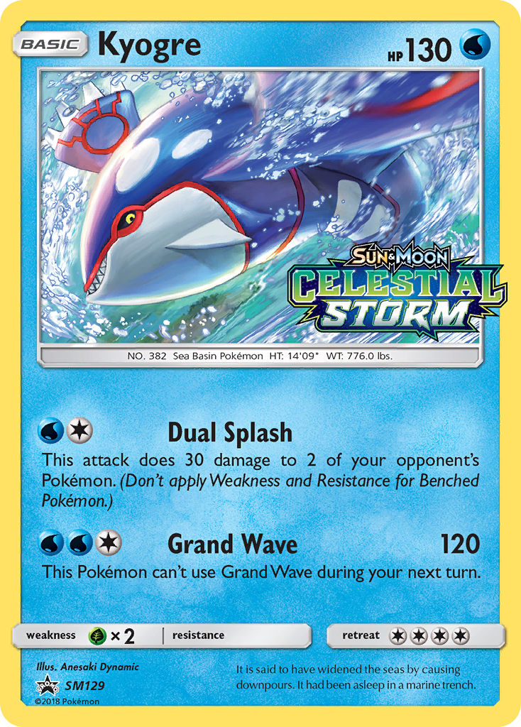Kyogre (SM129) [Sun & Moon: Black Star Promos] - Comfy Hobbies