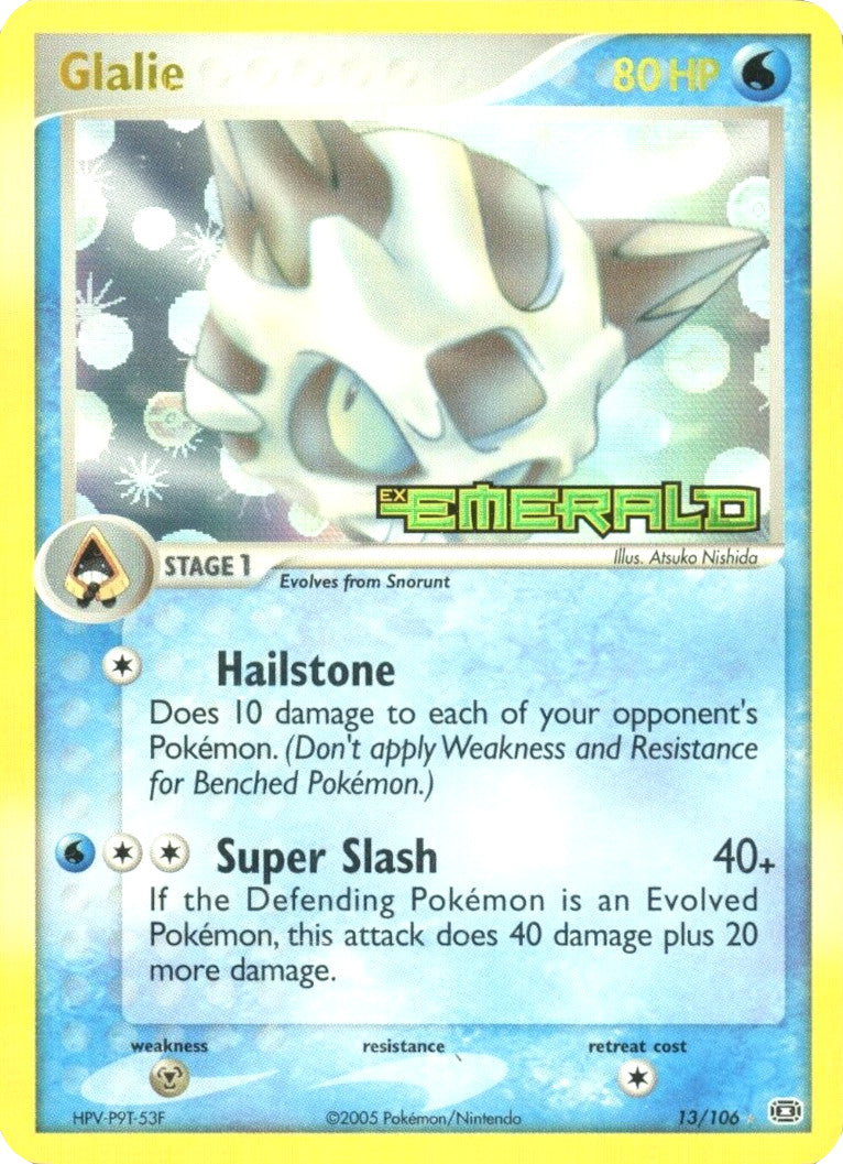 Glalie (13/106) (Stamped) [EX: Emerald] - Comfy Hobbies