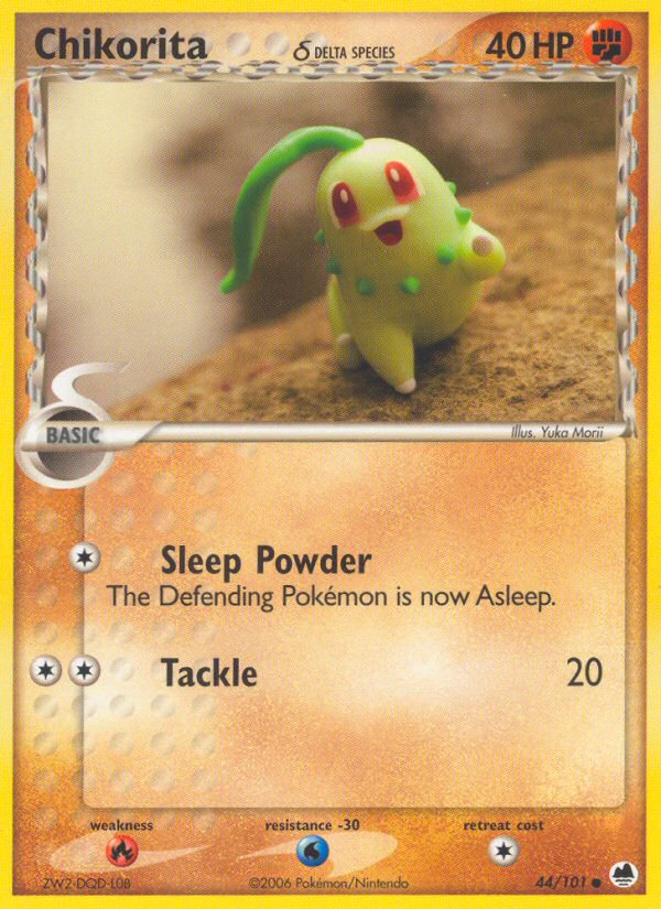 Chikorita (44/101) (Delta Species) [EX: Dragon Frontiers] - Comfy Hobbies