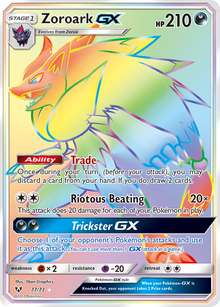 Zoroark GX (77/73) [Sun & Moon: Shining Legends] - Comfy Hobbies