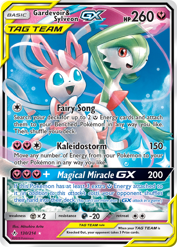 Gardevoir & Sylveon GX (130/214) [Sun & Moon: Unbroken Bonds] - Comfy Hobbies