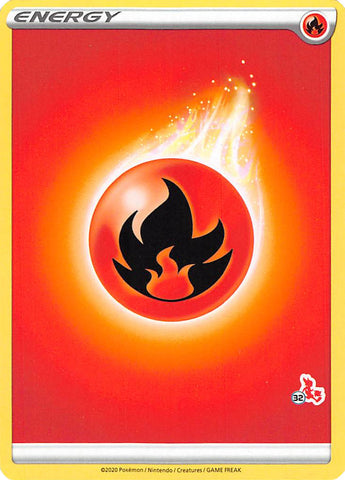 Fire Energy (Cinderace Stamp #32) [Battle Academy 2022] - Comfy Hobbies