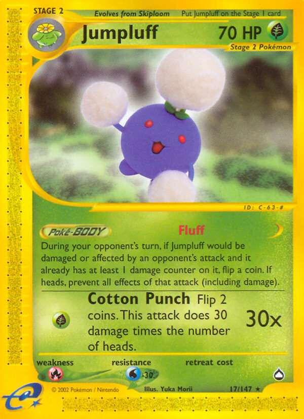 Jumpluff (17/147) [Aquapolis] - Comfy Hobbies
