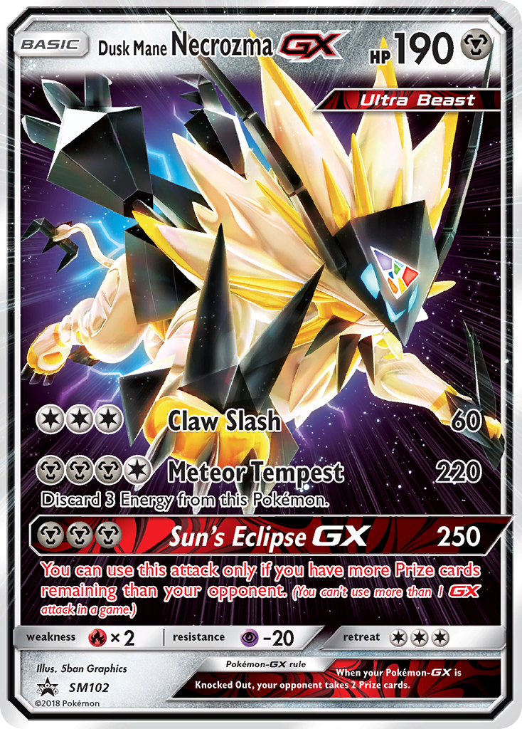 Dusk Mane Necrozma GX (SM102) [Sun & Moon: Black Star Promos] - Comfy Hobbies