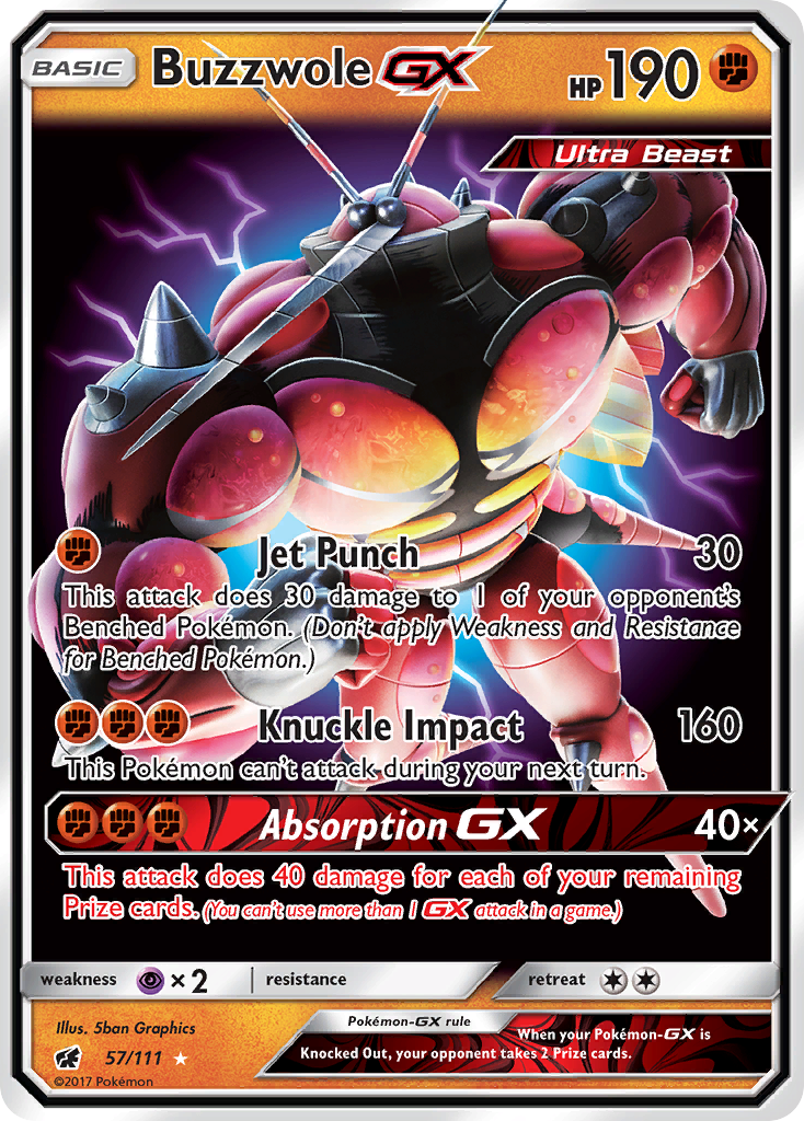 Buzzwole GX (57/111) [Sun & Moon: Crimson Invasion] - Comfy Hobbies