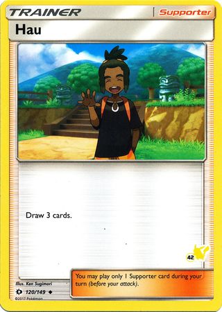 Hau (120/149) (Pikachu Stamp #42) [Battle Academy 2020] - Comfy Hobbies