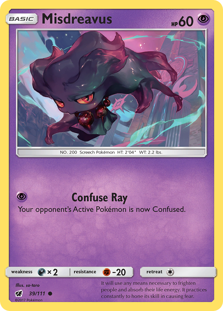 Misdreavus (39/111) [Sun & Moon: Crimson Invasion] - Comfy Hobbies