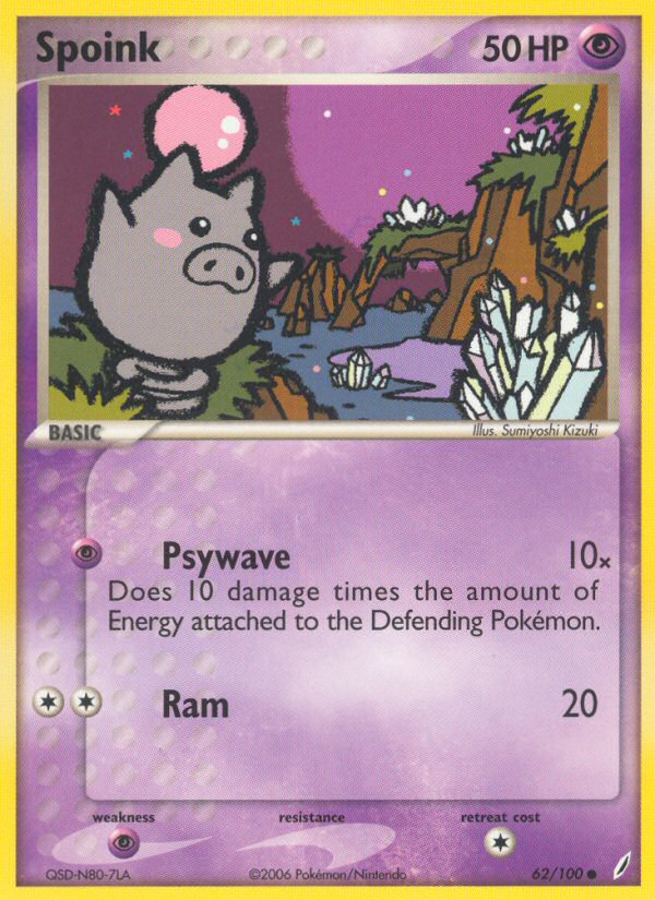 Spoink (62/100) [EX: Crystal Guardians] - Comfy Hobbies