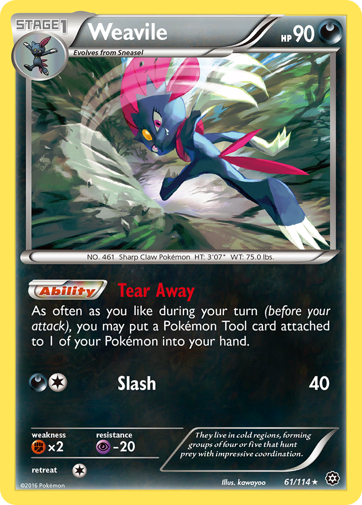 Weavile (61/114) [XY: Steam Siege] - Comfy Hobbies