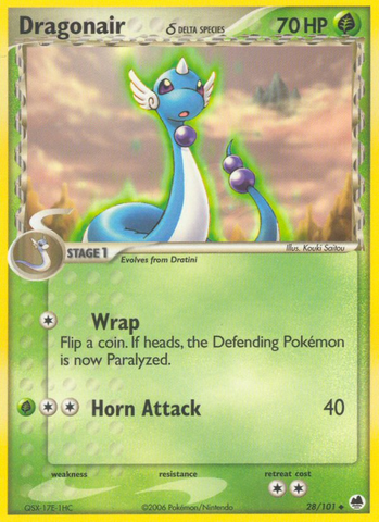 Dragonair (28/101) (Delta Species) [EX: Dragon Frontiers] - Comfy Hobbies