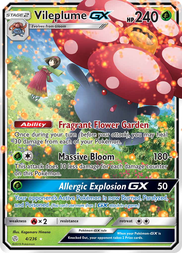 Vileplume GX (4/236) [Sun & Moon: Cosmic Eclipse] - Comfy Hobbies